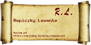 Repiczky Levente névjegykártya