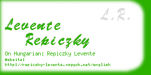 levente repiczky business card